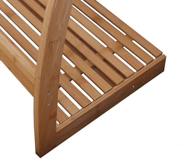 3-Tier Bamboo Towel Rack Freestanding Bar Upgraded Holder