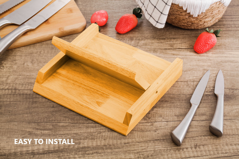 Magnetic Knife Block, Bamboo Knife Holder, Natural - additional product view