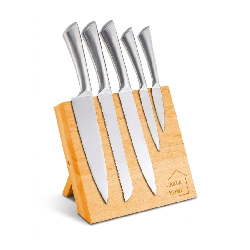 Magnetic Knife Block, Bamboo Knife Holder, Natural - main product image
