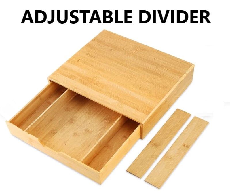 Bamboo Coffee Pod Holder Sliding Drawer Organizer
