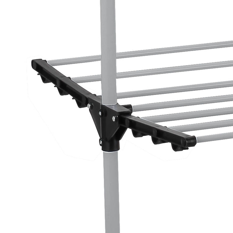 3-Tier Clothes Drying Rack Rolling Folding