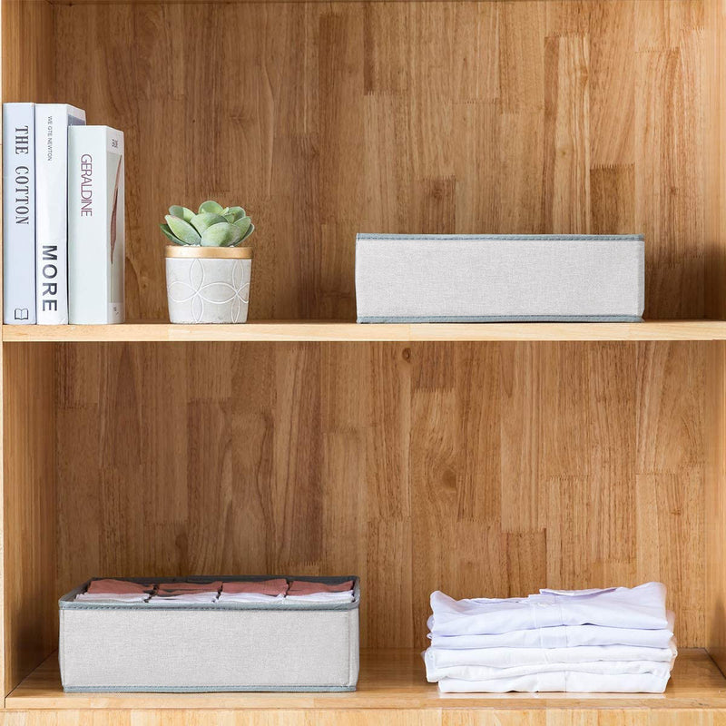 Drawer Organiser Set of 2, 40 Cell Fabric Divider, Grey - additional product view