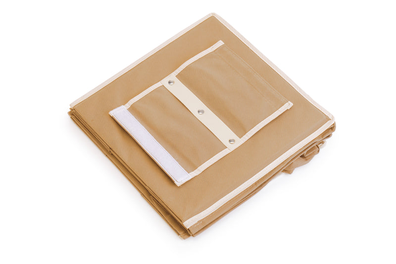 2-Pack - 5-Tier Hanging Wardrobe Organiser Beige