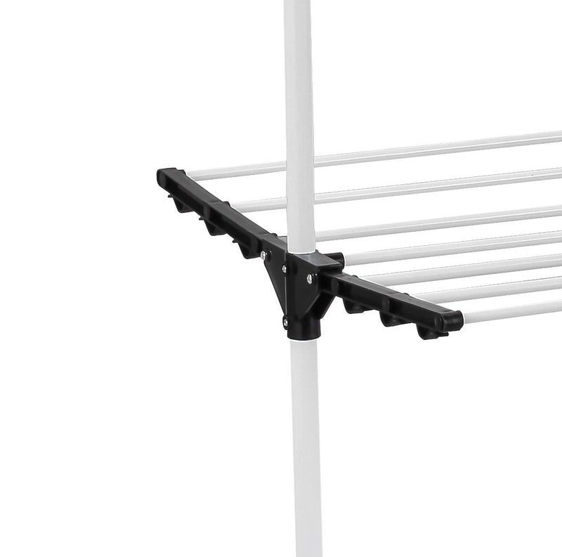 3-Tier Clothes Drying Rack with Wheels - Upgraded Garment Rack