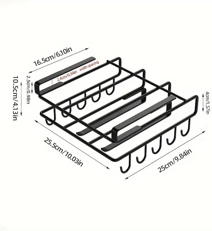 Multifunctional Under Cabinet Cutting Board Holder Rack