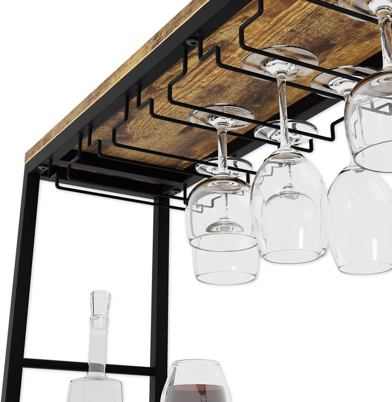 Wine Rack for 20 Bottles with Wood Countertop