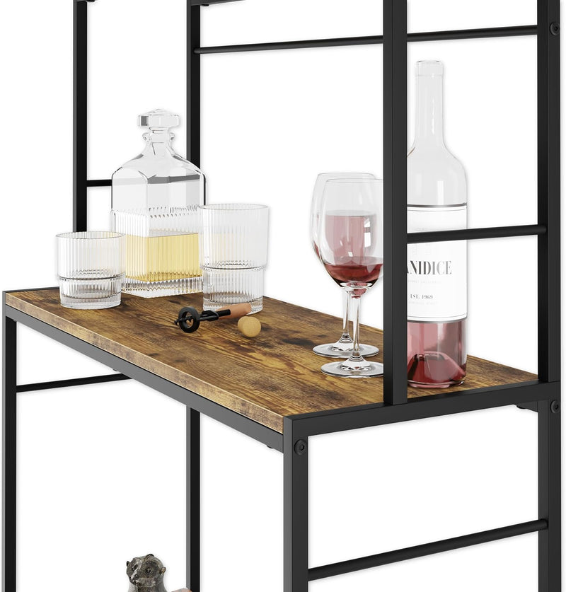 Wine Rack for 20 Bottles with Wood Countertop
