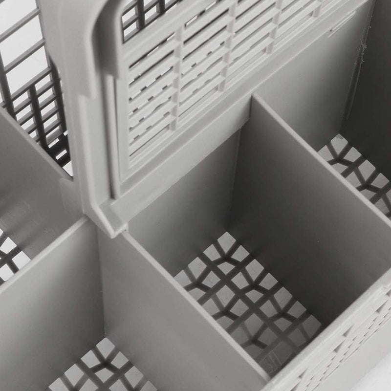 8 Slot Universal Dishwasher Cutlery Basket with Handle, Grey - additional product view