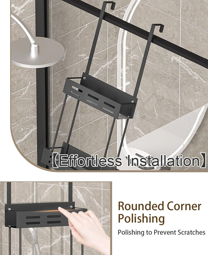 2 Tier Over Door Shower Caddy No Drilling