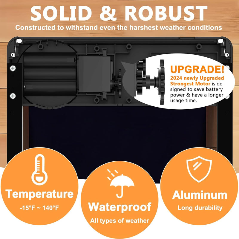 Automatic Chicken Coop Door Opener with Timer Control and Digital Accessories - Black - additional product view