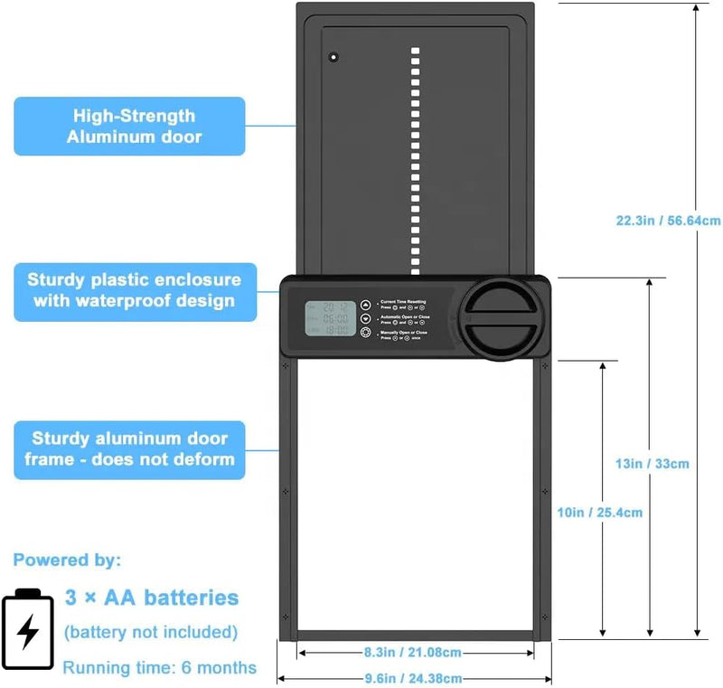 Automatic Chicken Coop Door Opener with Timer Control