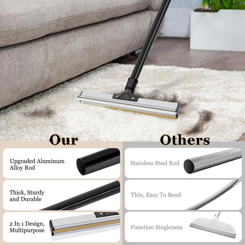 Pet Hair Remover Broom with Long Handle - Grey - additional product view