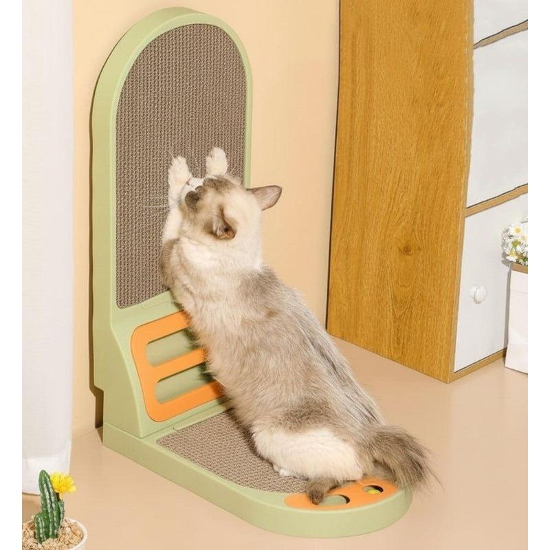 Vertical Cat Scratching Board with Built-In Ball Toy