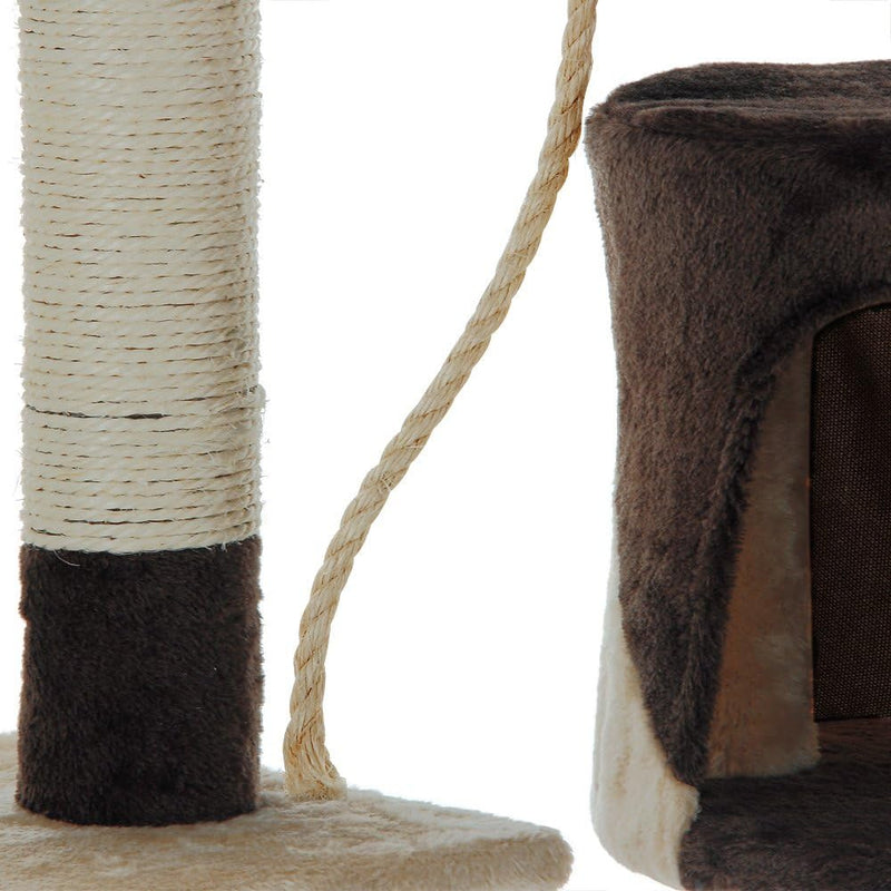 140cm Cat Tree for Indoor Cats with Plush Perch & Scratching Posts