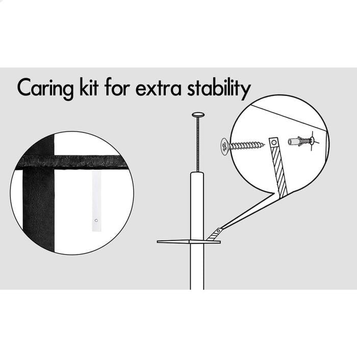 Floor to Ceiling Cat Tree Tower Adjustable 230 - 286cm Black