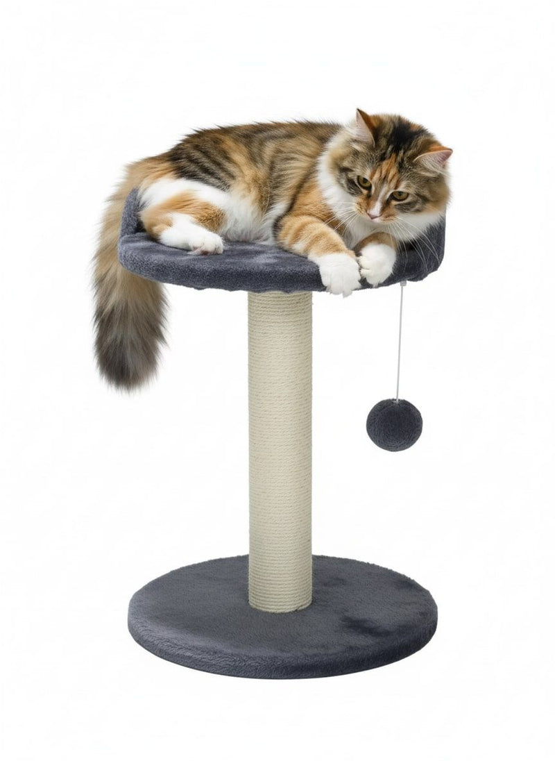 Cat Tree Tower for Indoor Cats with Plush Perch, Grey - main product image