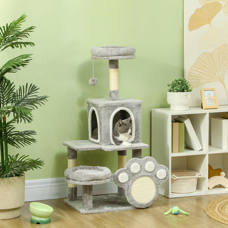Large Cat Tree Tower with Plush Perch for Indoor Cats