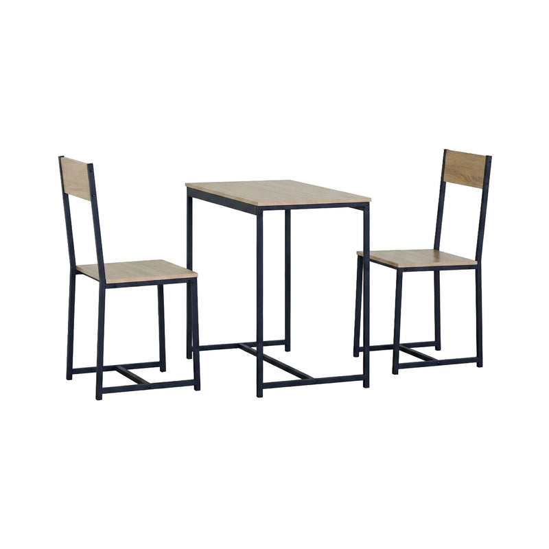 3-Piece Dining Table Set with 2 Chairs for Small Spaces