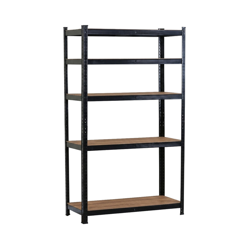 5-Tier Heavy Duty Steel Shelving Unit Black 180cm