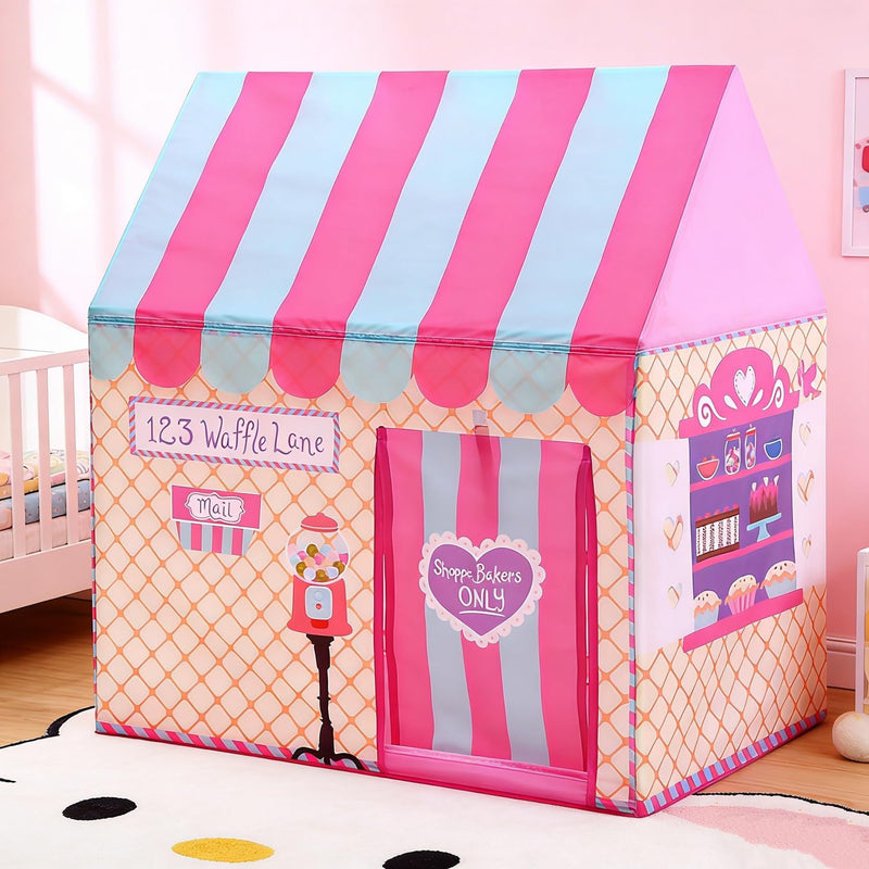 Kids Ice Cream Bakery Play Tent Pink Pop Up Playhouse - alternate angle