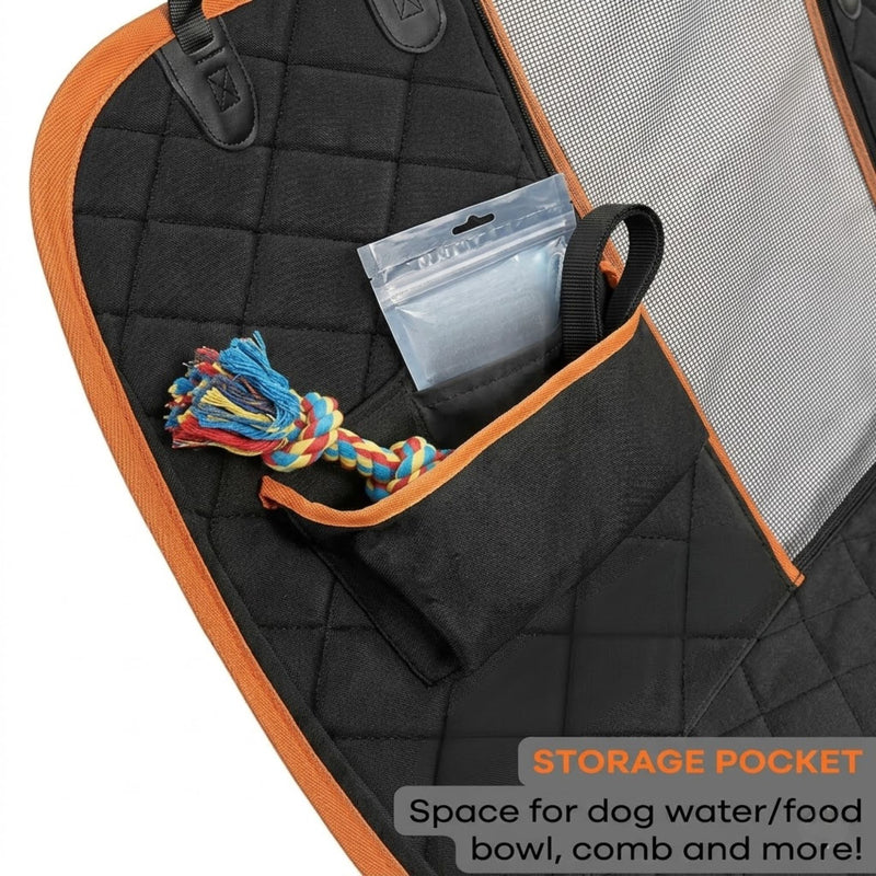 Waterproof Dog Car Seat Cover Hammock Black Nylon