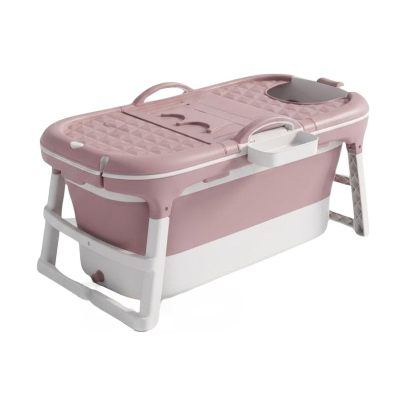 Foldable Bathtub Adult Collapsible Soaking Tub Pink - main product image