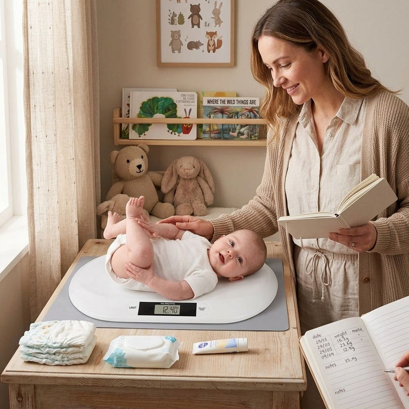 Digital Baby Scale Tare Function Lcd Display, White - alternate angle