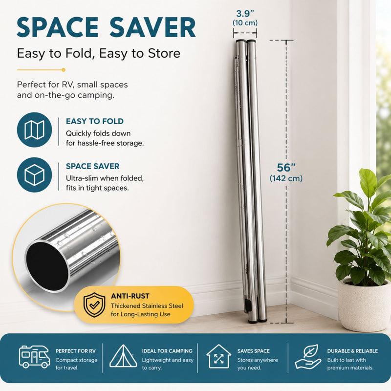 Folding Clothes Drying Rack Grey Galvanized Steel - size and scale view