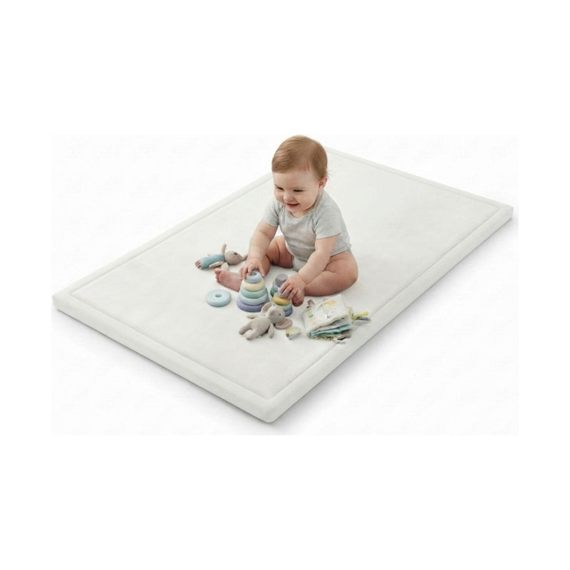 Baby Play Mat Thick Foam Crawling Mat for Infants - 200x150cm - White, Cream - main product image