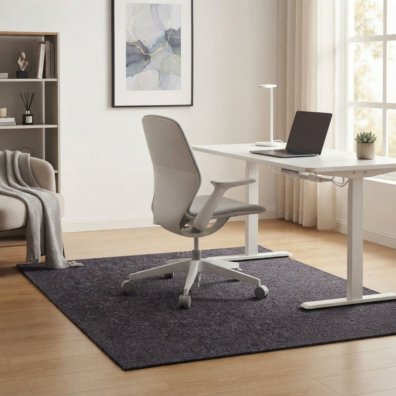 Office Chair Mat Hard Floor Protector 120x90 cm Anti - Slip Grey, Dark Grey - alternate angle