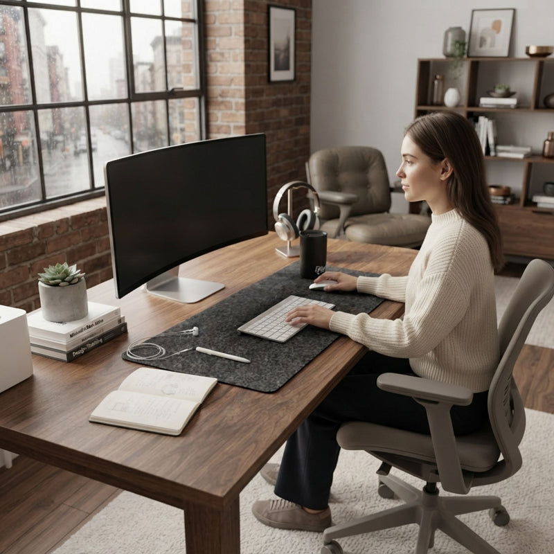 Felt Desk Mat - Large Mouse Pad 80x40cm