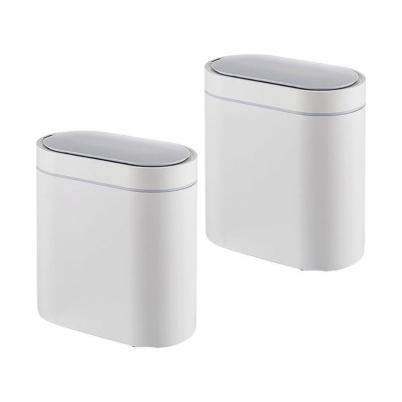 2-Pack Motion Sensor Trash Can, 7L capacity, Touchless Bin, White - main product image