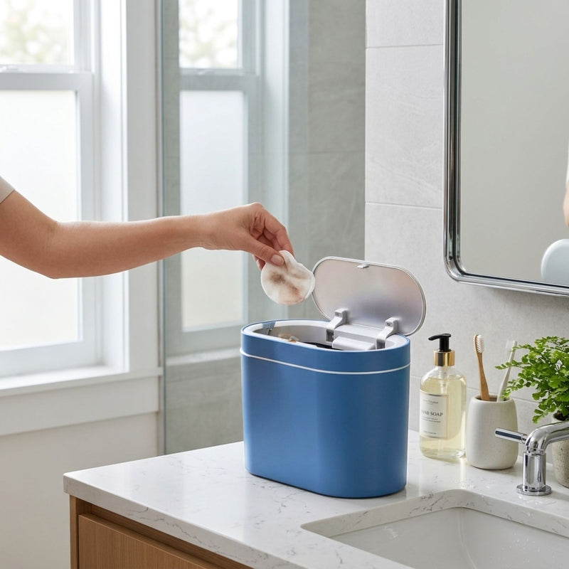 2-Pack Touchless Motion Sensor Trash Can - Blue