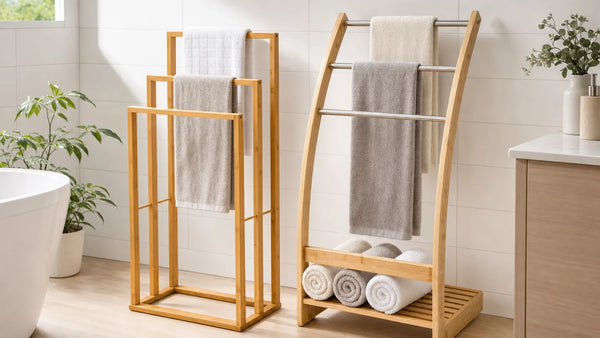 Bamboo towel racks compared: the classic or the upgraded one?