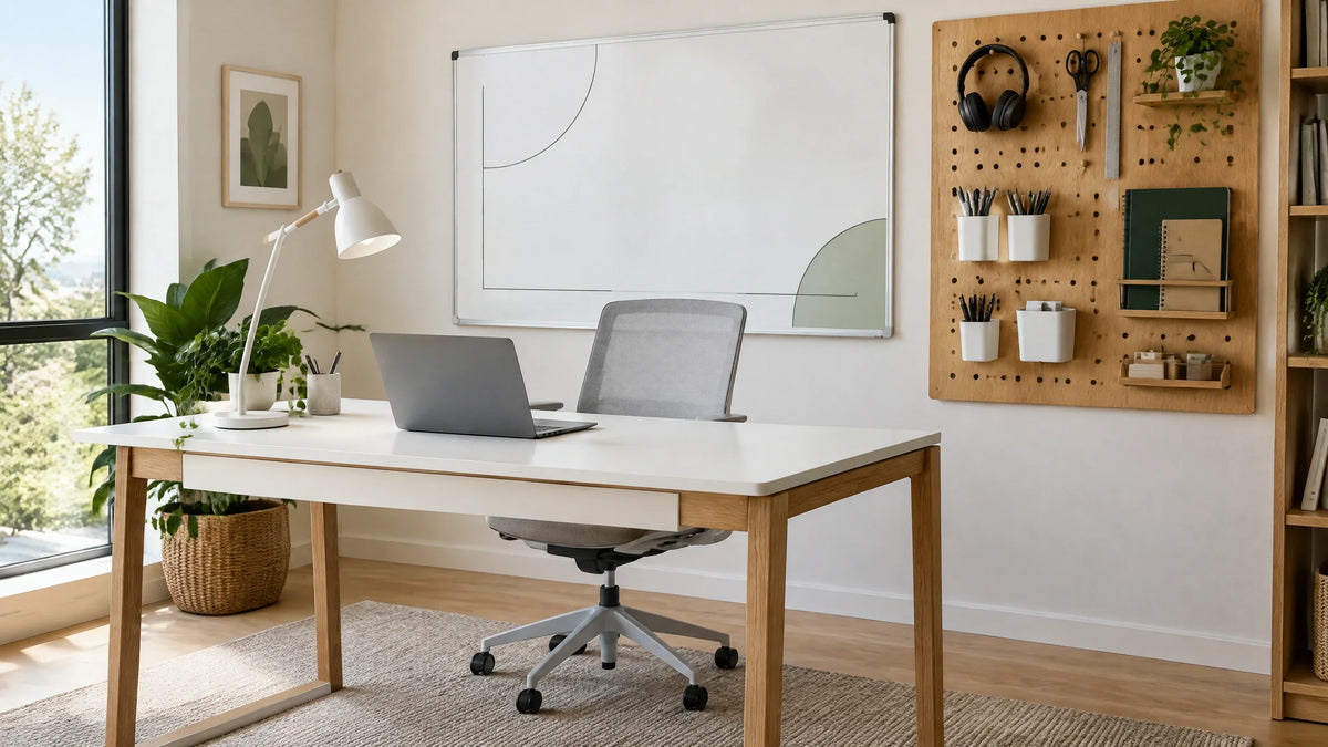 The Advanced Home Office Setup: Whiteboards, Pegboards and Laptop Desks