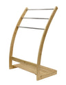 Bamboo Towel Bar Holder Rack 3-Tier Freestanding for Bathroom. Towel Racks. Towel Rail Bathroom Accessory. Shower Hand Dish Towel. Towel Holder (Bottom Shelf and Metal Holder)