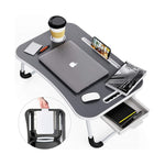 Laptop Bed Desk with Storage and Foldable Legs - Black - main product image
