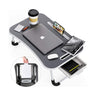Laptop Bed Desk with Storage and Foldable Legs - Black