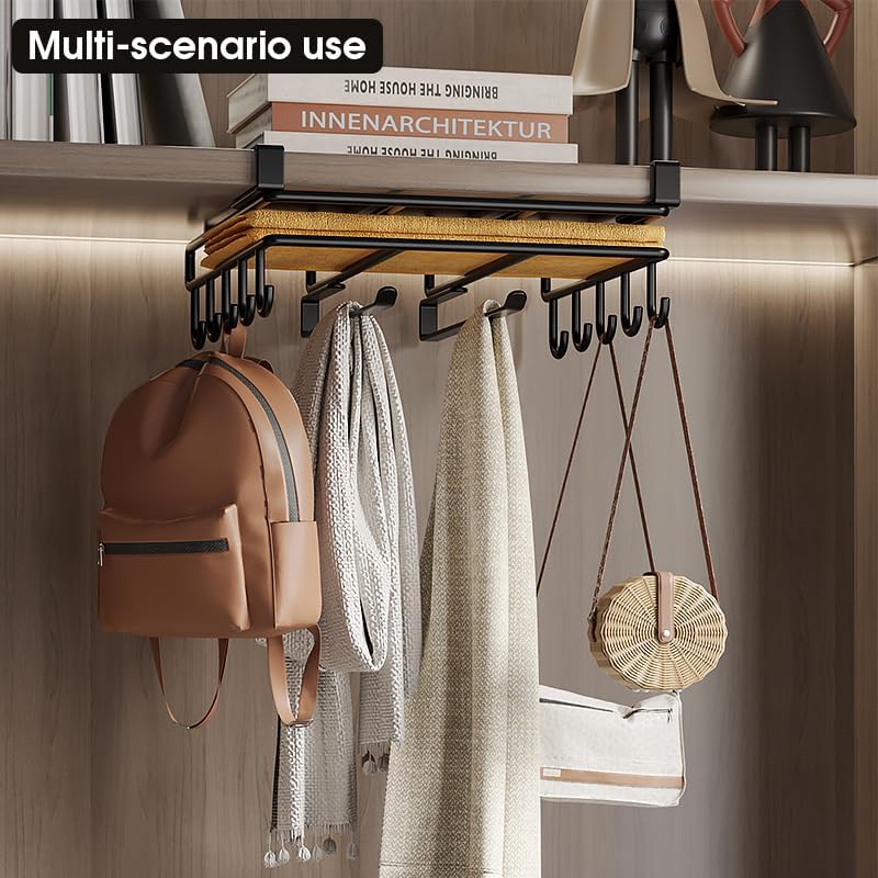 Multifunctional Under Cabinet Cutting Board Holder Rack, Black - additional product view