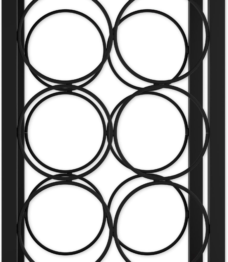 Countertop Wine Rack with Glass Holder for 6 Bottles