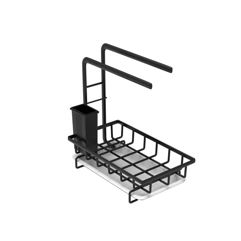 Kitchen Sink Caddy Sponge Holder with Drain Tray