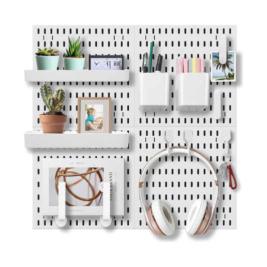 Pegboard Combination Kit - 4 Panels with 18 Accessories - White - main product image