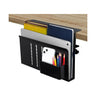 Under Desk Laptop Holder with No-Drill Cable Management - Black