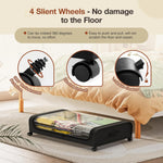 XXL Under Bed Storage Container with Wheels and Lid 50L, Black - size and scale view