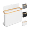 Toilet Paper Storage Basket Holds 12 Rolls with Bamboo Lid - White
