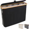 Toilet Paper Storage Basket Holds 12 Rolls with Bamboo Lid