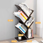 5-Tier Tree Bookshelf Storage Rack for Home Office or Bedroom, Black - alternate angle