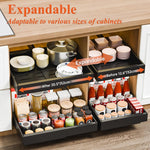 Pull Out Cabinet Organizer with Adjustable Slide Out Shelf for Kitchen, Black - detail view