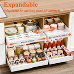 Pull Out Cabinet Organizer with Adjustable Slide Out Shelf for Kitchen, White - detail view