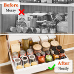 Pull Out Cabinet Organizer with Adjustable Slide Out Shelf for Kitchen, White - size and scale view